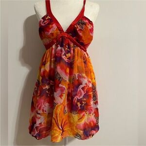 Victoria's Secret Nightie Size Large Very Sexy Babydoll Lingerie Floral Leopard